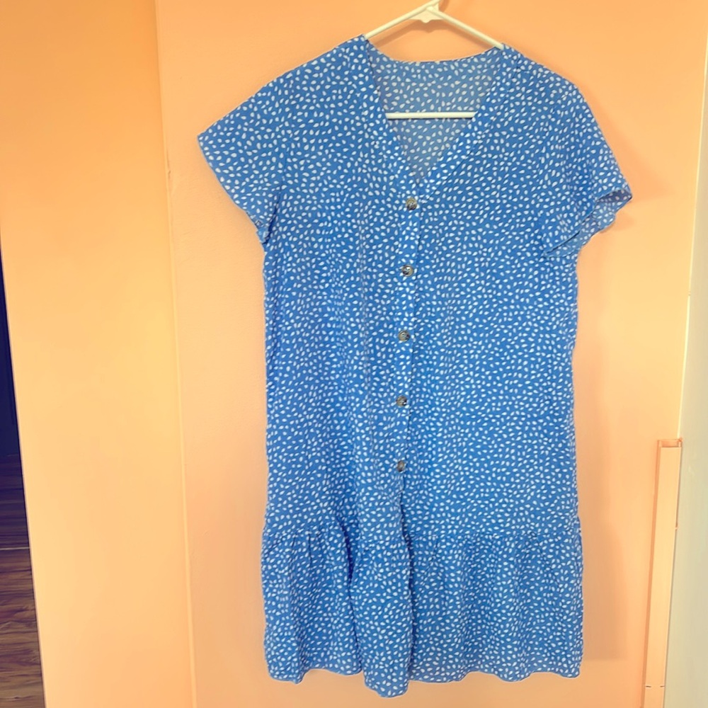 Blue petal summer dress